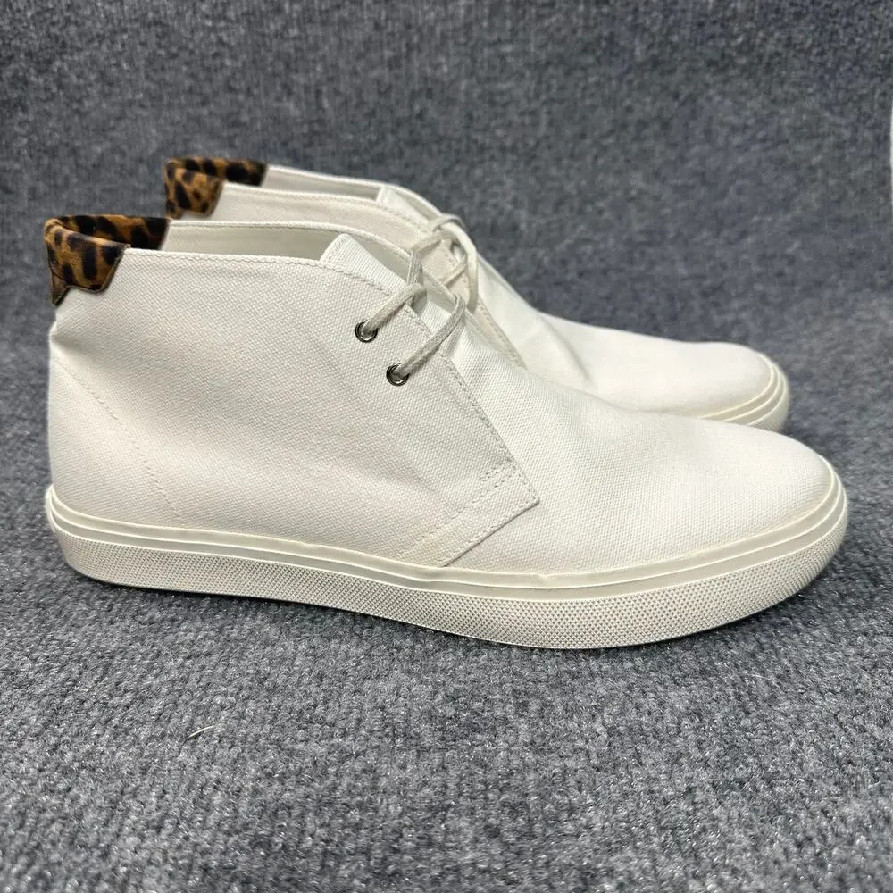 NEW Saint Laurent Paris Men's Ace Mid Top Sneaker Lux Canvas Chukka Shoe 41 EU